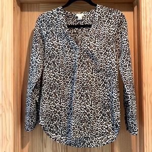 J Crew XXS Leopard Blouse